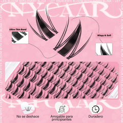 Lash applicator included for precise cluster placement.
