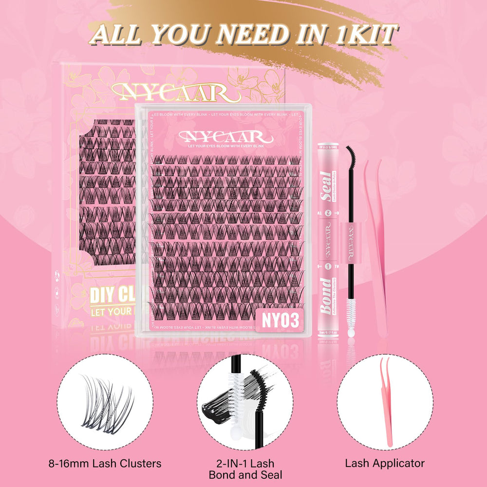 NYCAAR D curl lashes highlight fluffy natural finish