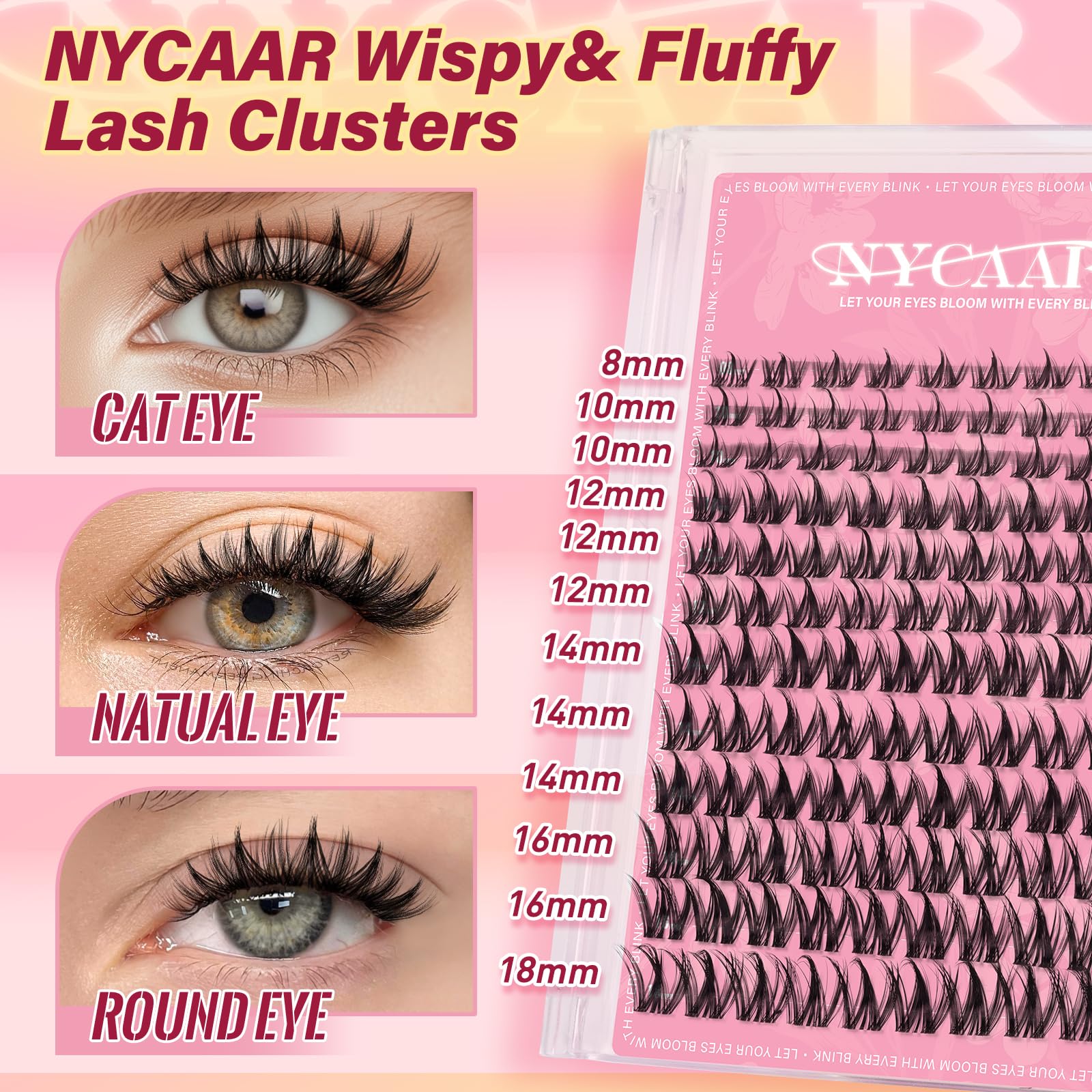 NYCAAR Lash Clusters Reusable design lets you wear again after care