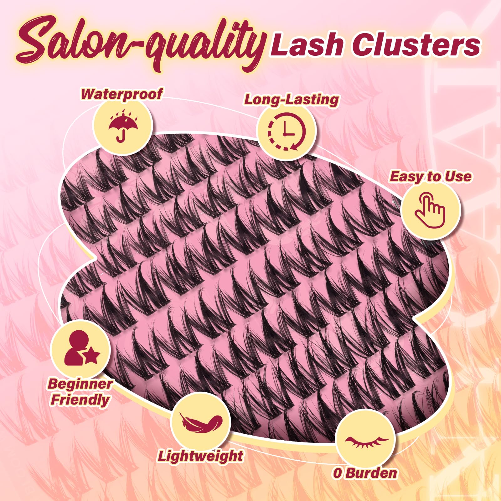 NYCAAR Lash Clusters Soft Thin Band provides gentle grip and comfort