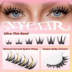 NYCAAR Lash Clusters Spiky Wispy effect adds definition and lift