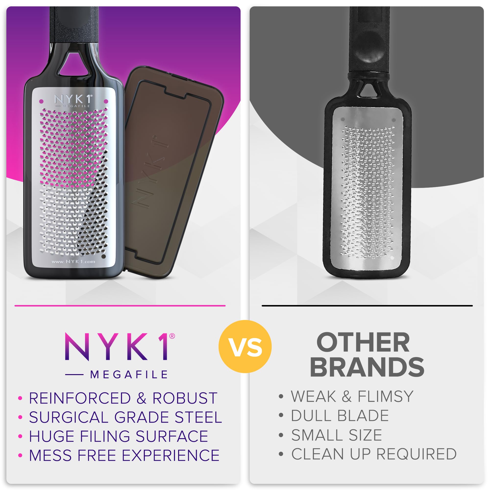 NYK1 MegaFile bi-directional blades speed up removal.