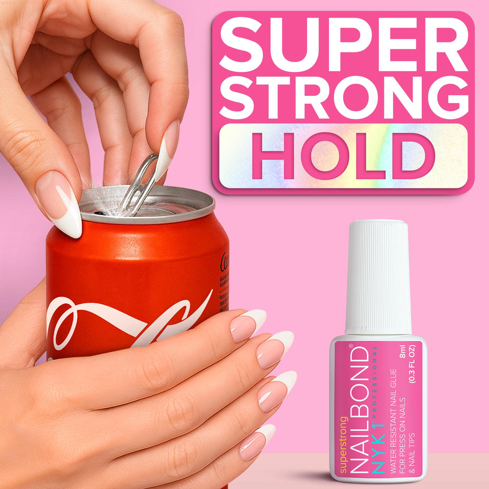 NYK1 NailBond adhesive for artificial nails, fast-drying with reliable hold.