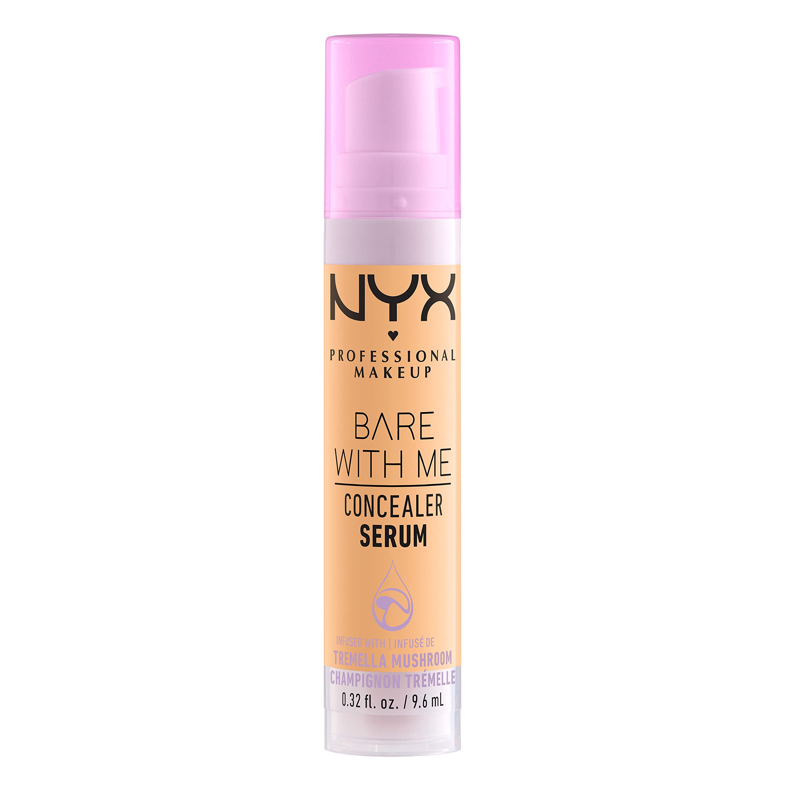Envase ergonómico del NYX Bare With Me Concealer Serum para uso diario
