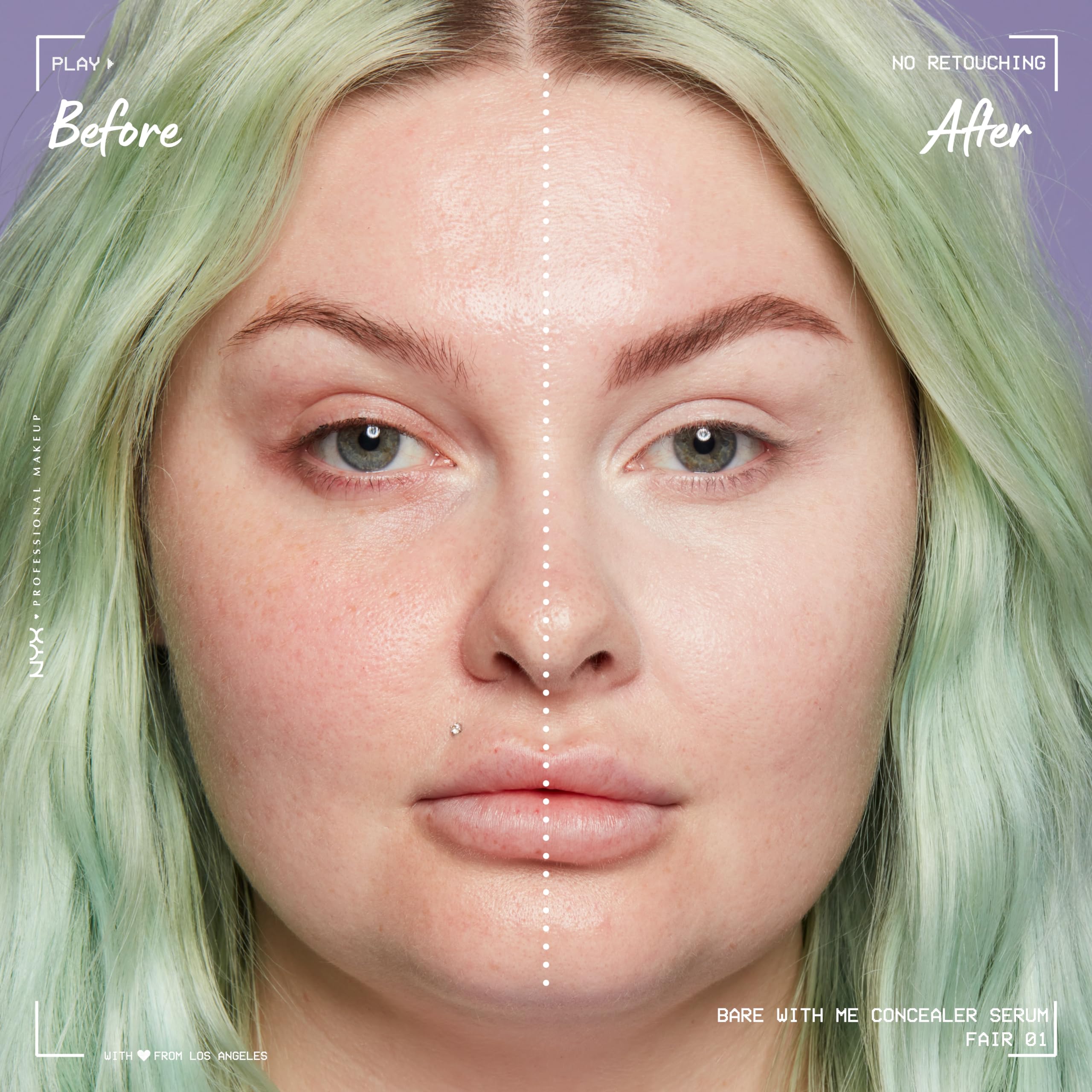 Concealer de NYX con hidratación prolongada de 24 horas en la piel