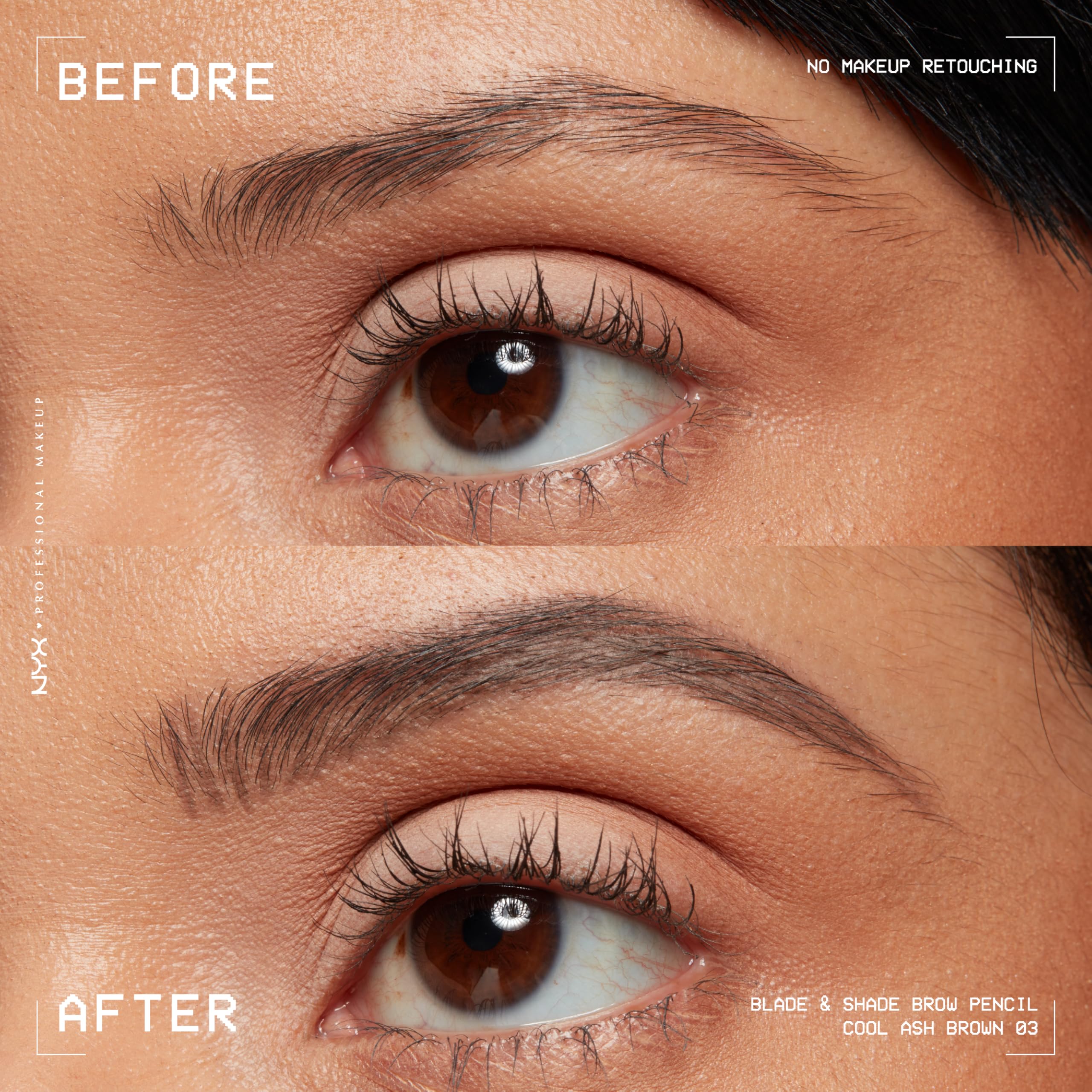 Acabado natural y relleno suave en cejas con Blade & Shade.