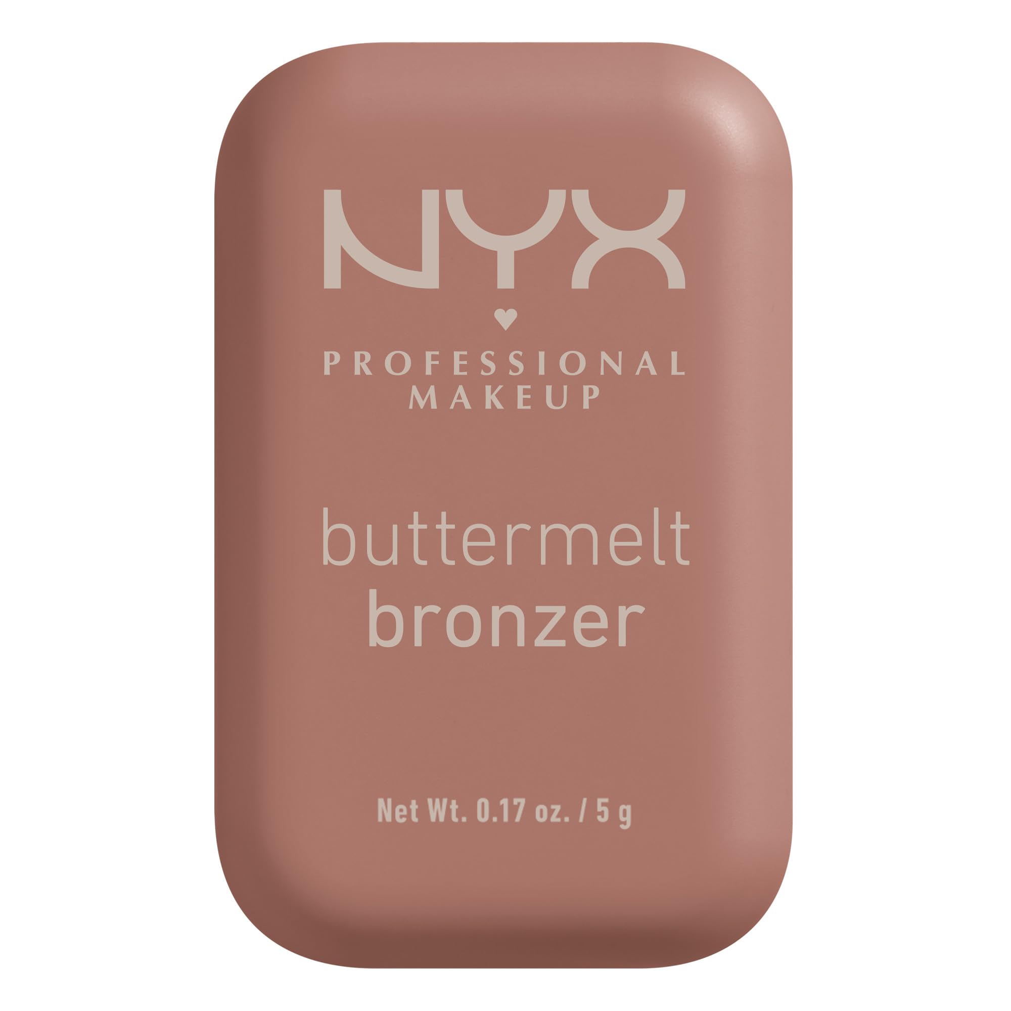 NYX Buttermelt Bronzer se aplica suavemente en el templo y las mejillas para un bronceado natural