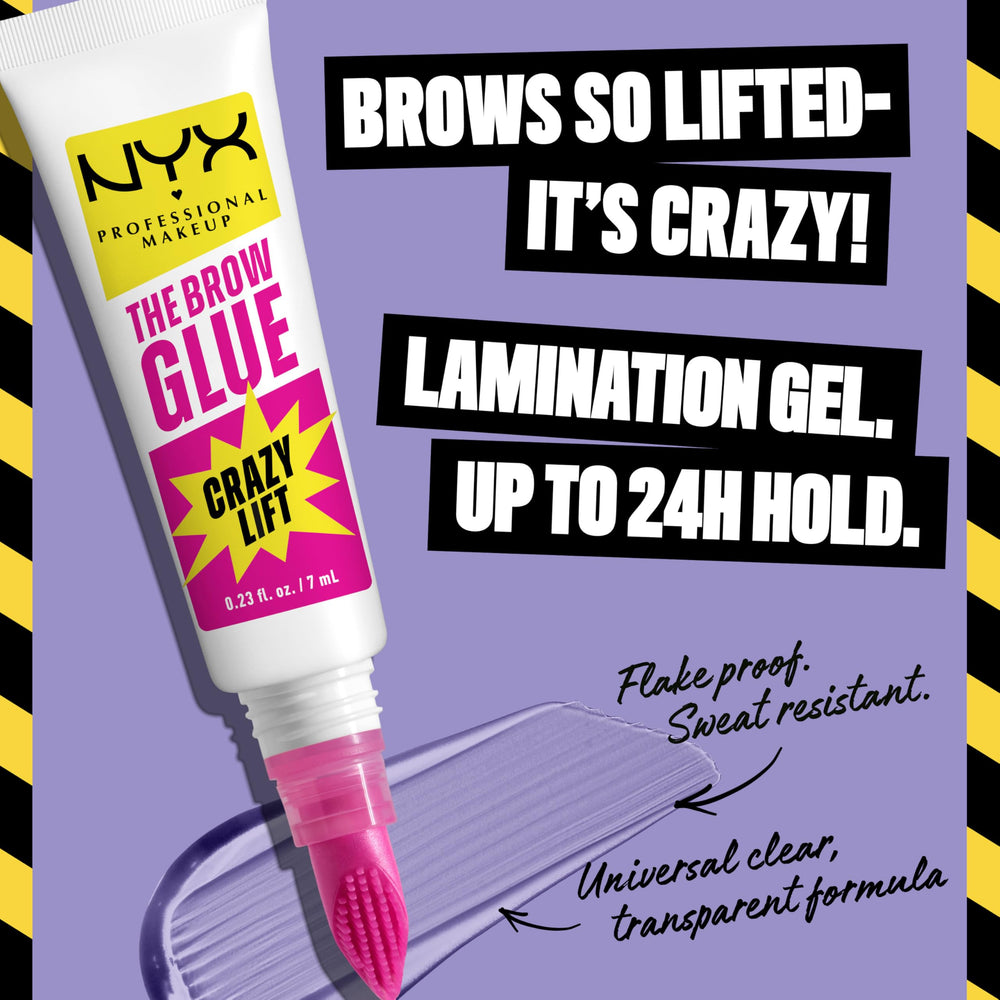 NYX Brow Glue Crazy Lift gel transparente para acabado natural
