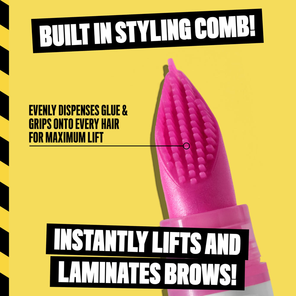 NYX Brow Glue Crazy Lift peine integrado para fijar y peinar