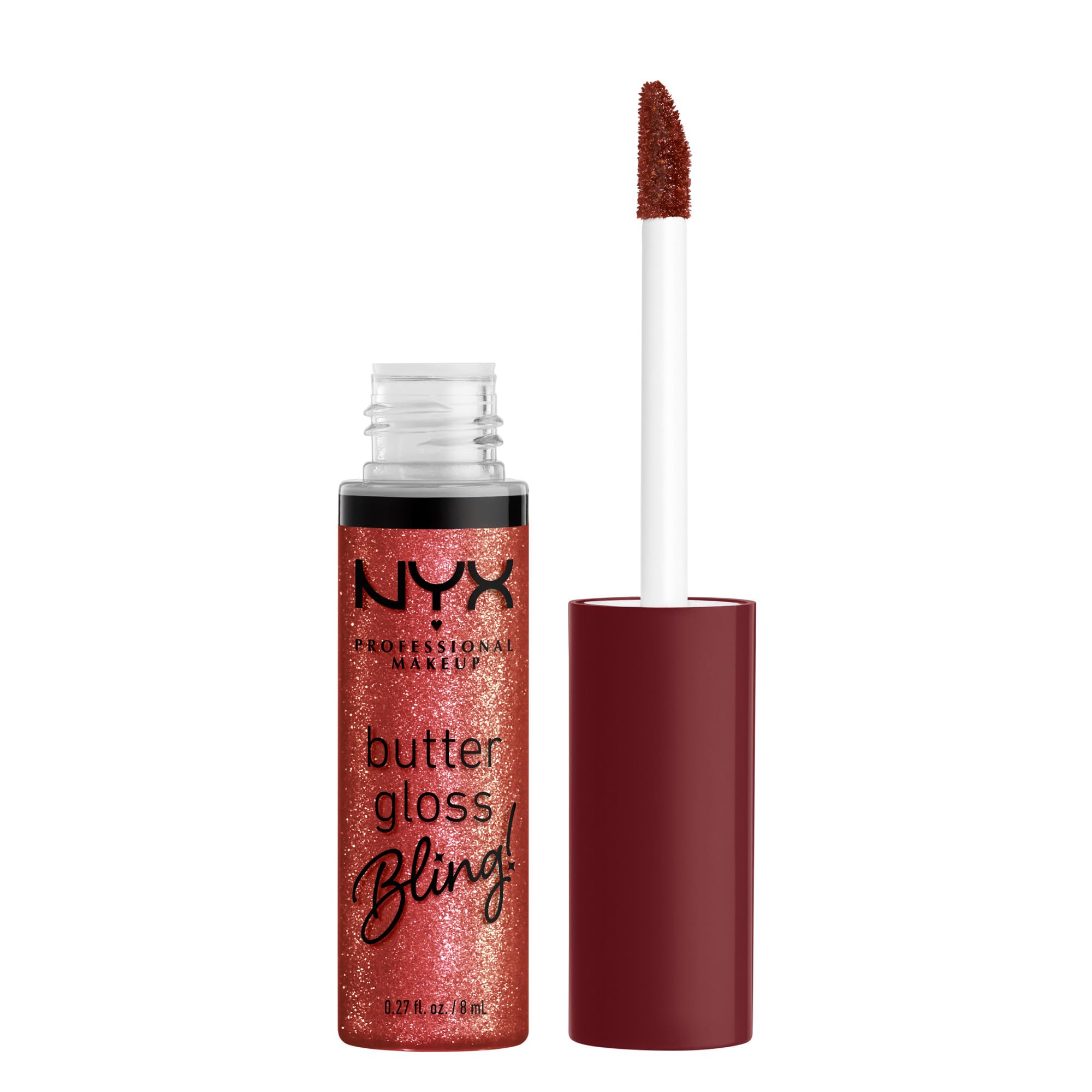NYX Butter Gloss Bling Big Spender tube with shiny, non-sticky finish.