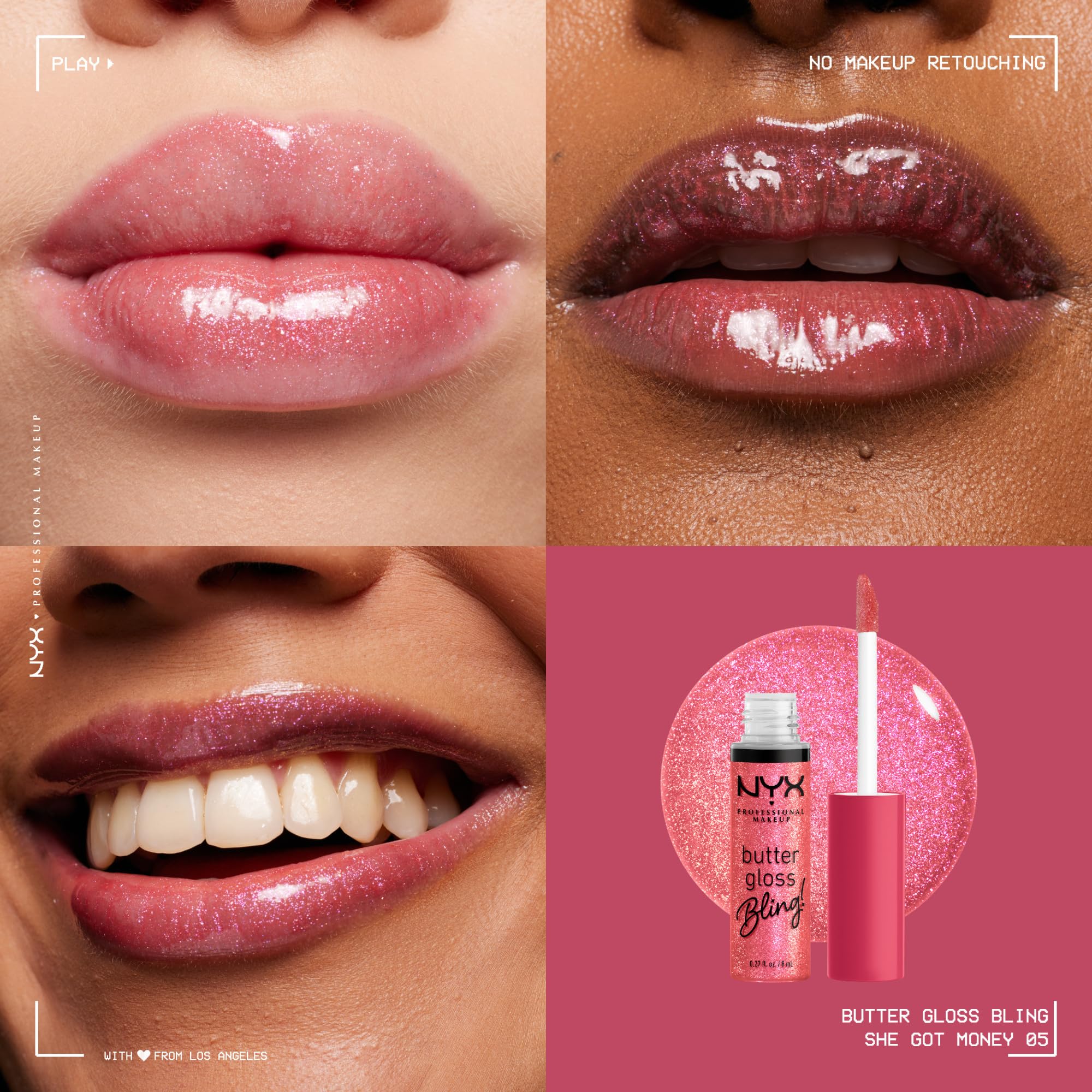 Doe-foot applicator delivering precise, creamy application for NYX Bling