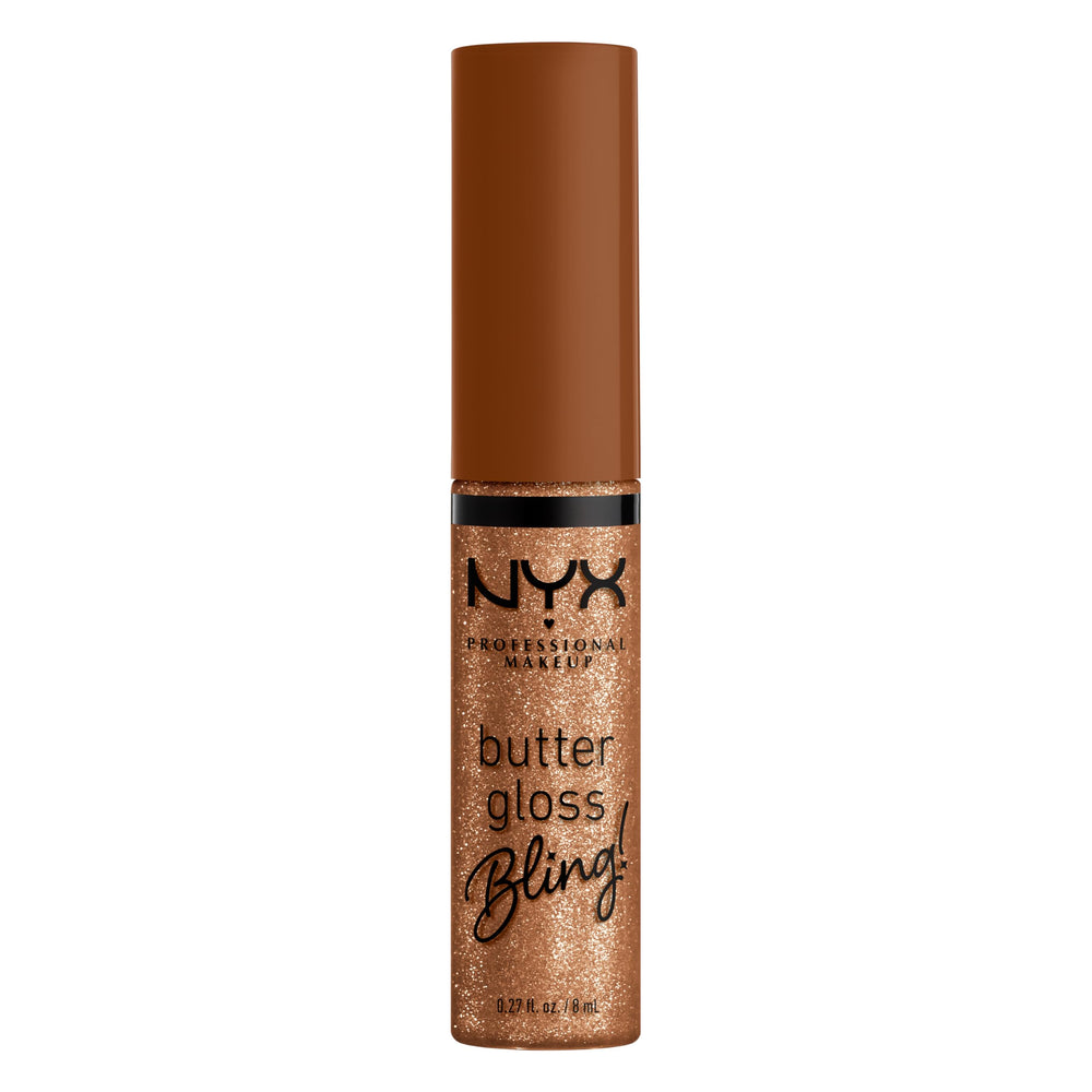 NYX Butter Gloss Bling lip shade swatches demonstrate blingy shades.
