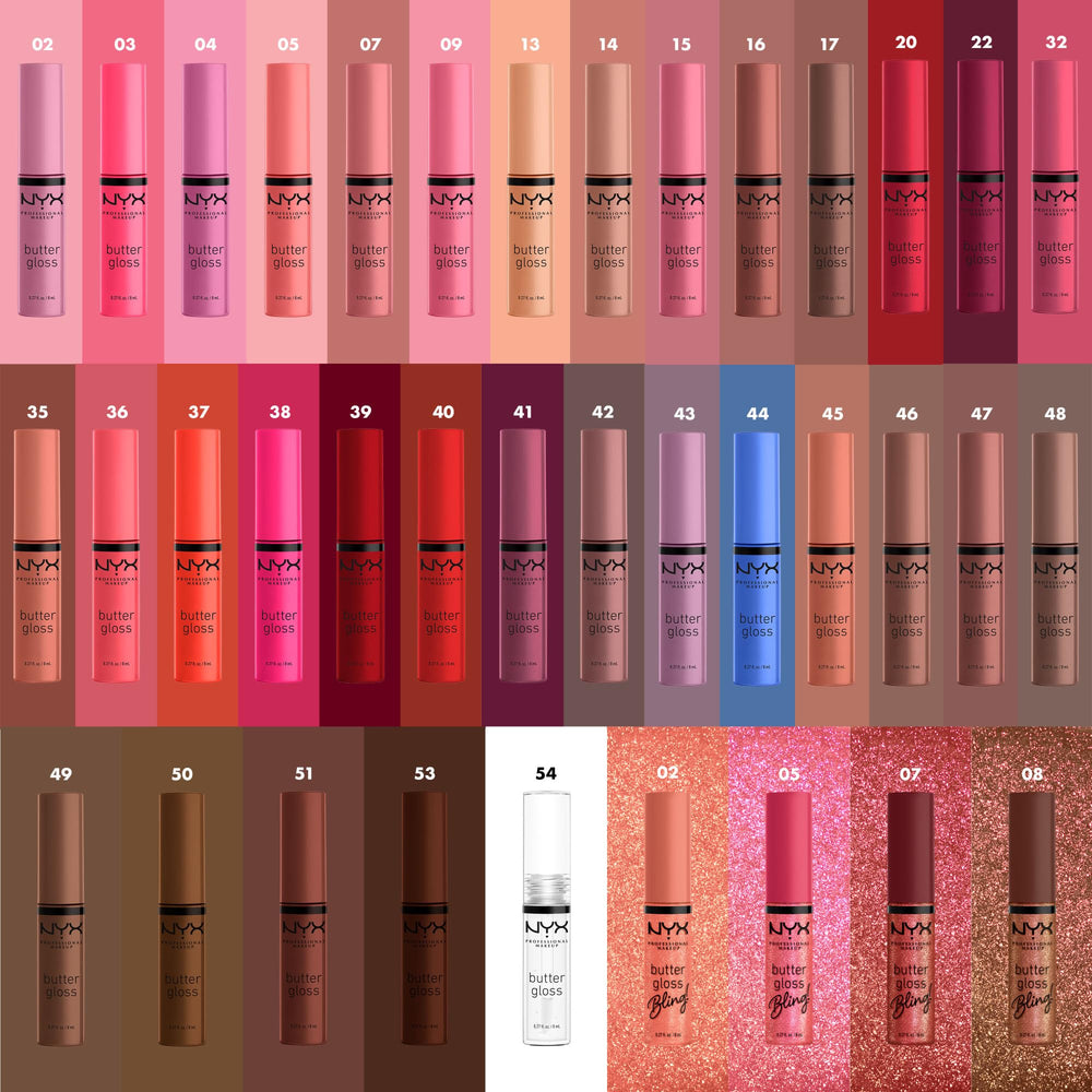 NYX Butter Gloss Bling vegan cruelty-free formula.