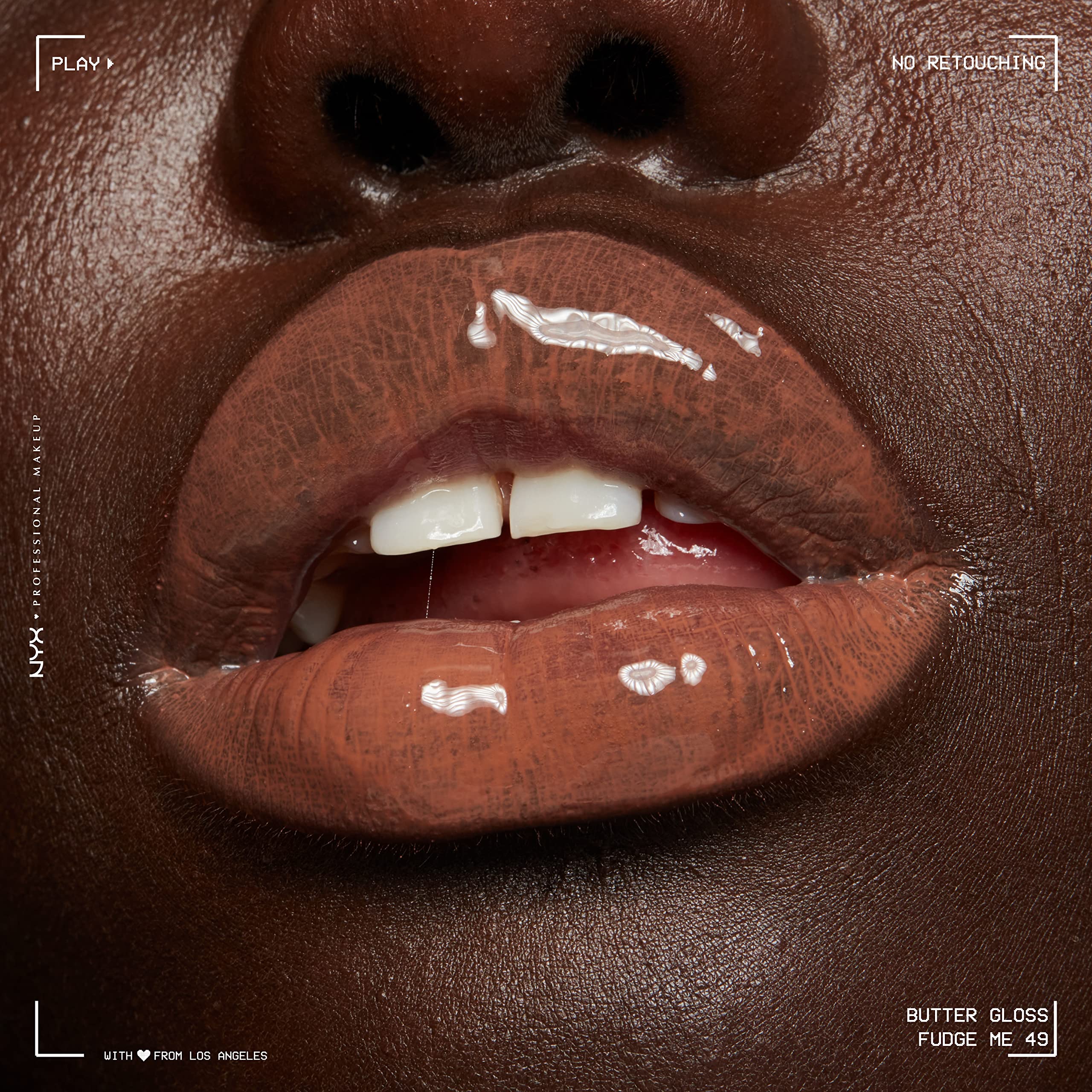 Scented NYX Butter Gloss Brown Sugar packaging and branding detail