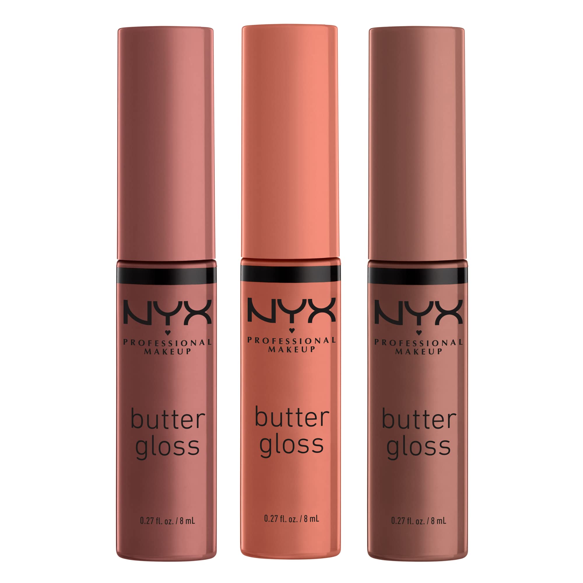 NYX Butter Gloss Brown Sugar, textura sedosa y brillo suave para labios lisos