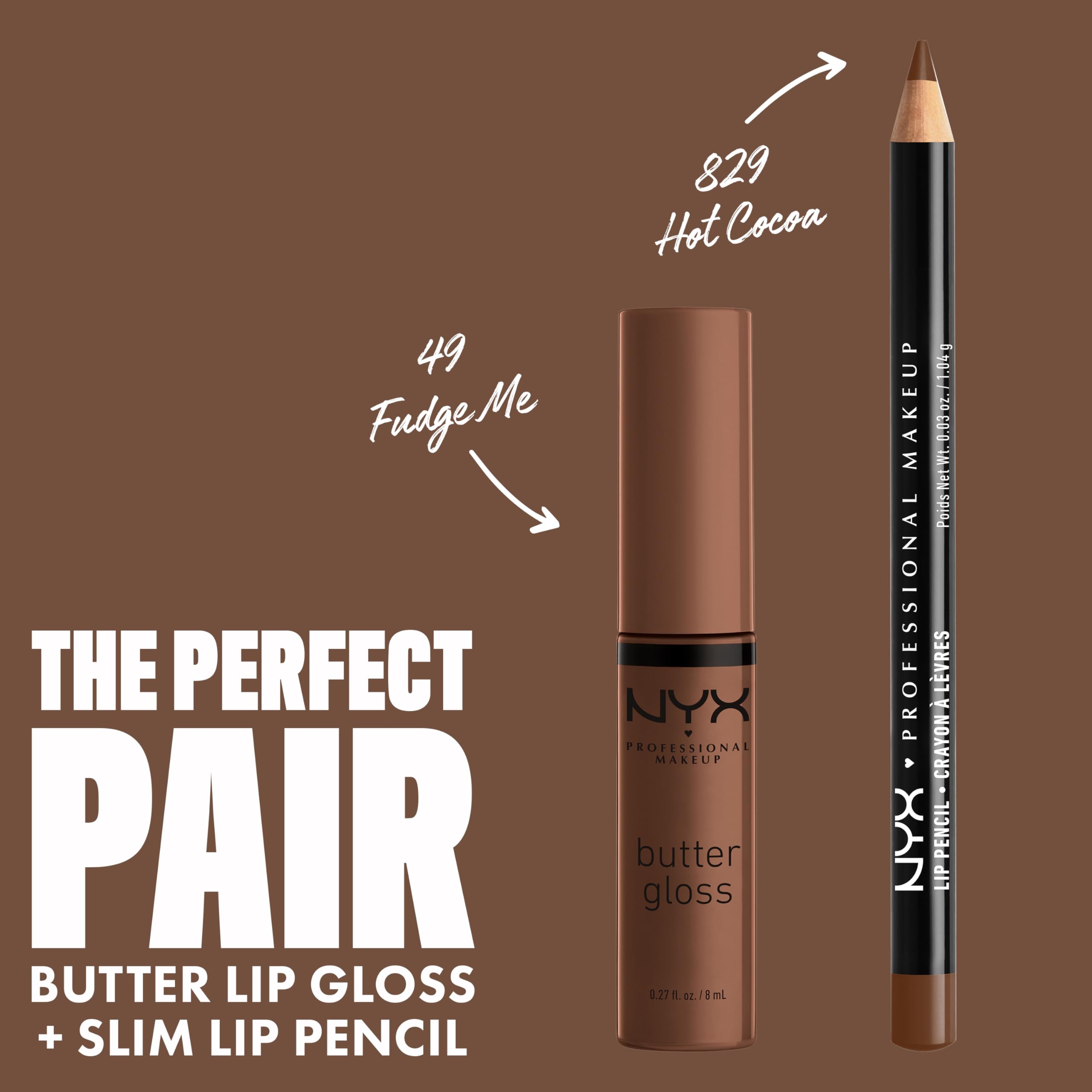 Warm brown nude shades from NYX Butter Gloss Brown Sugar collection