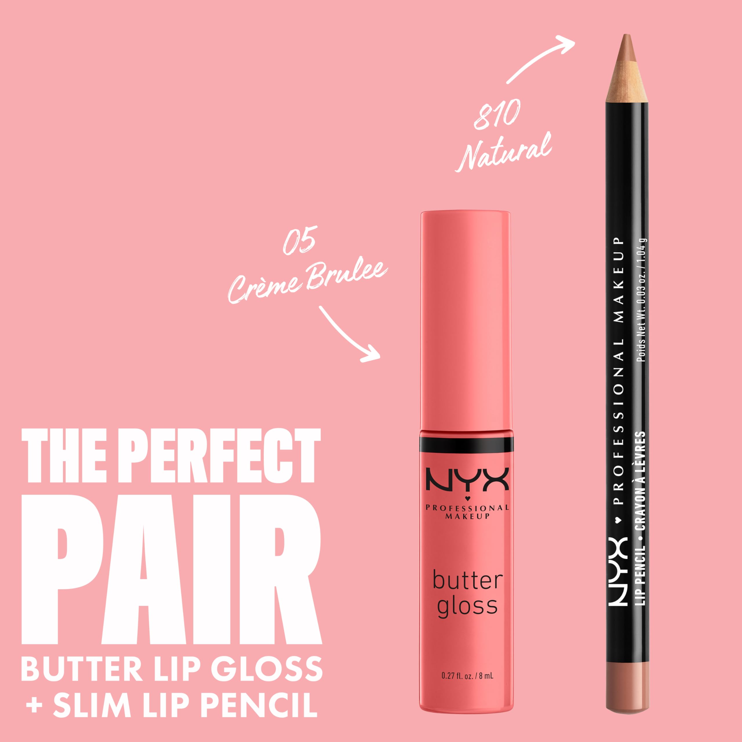 NYX Butter Gloss Creme Brulee tube ready for quick touch-ups