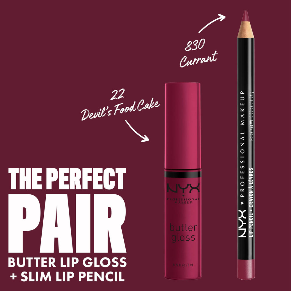 Close-up texture of NYX Butter Gloss for creamy, non-sticky finish.
