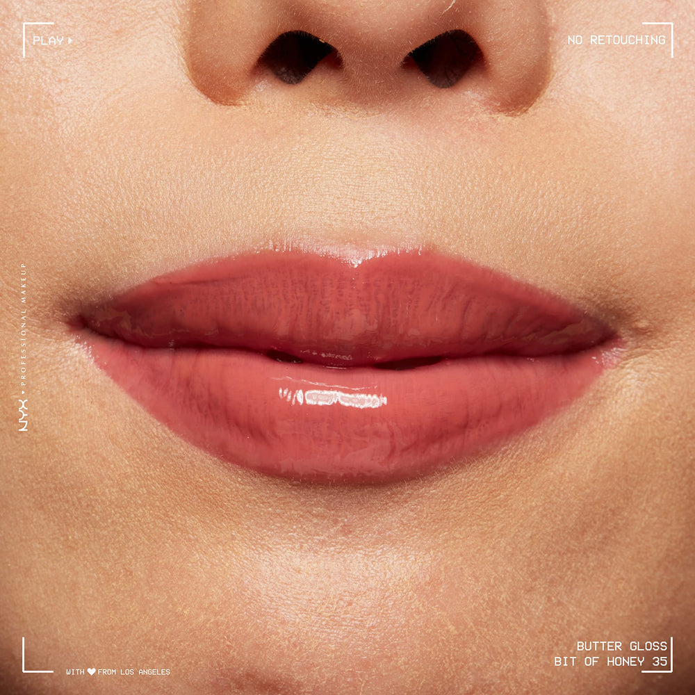 NYX Butter Gloss kissable finish view emphasizes comfortable wear