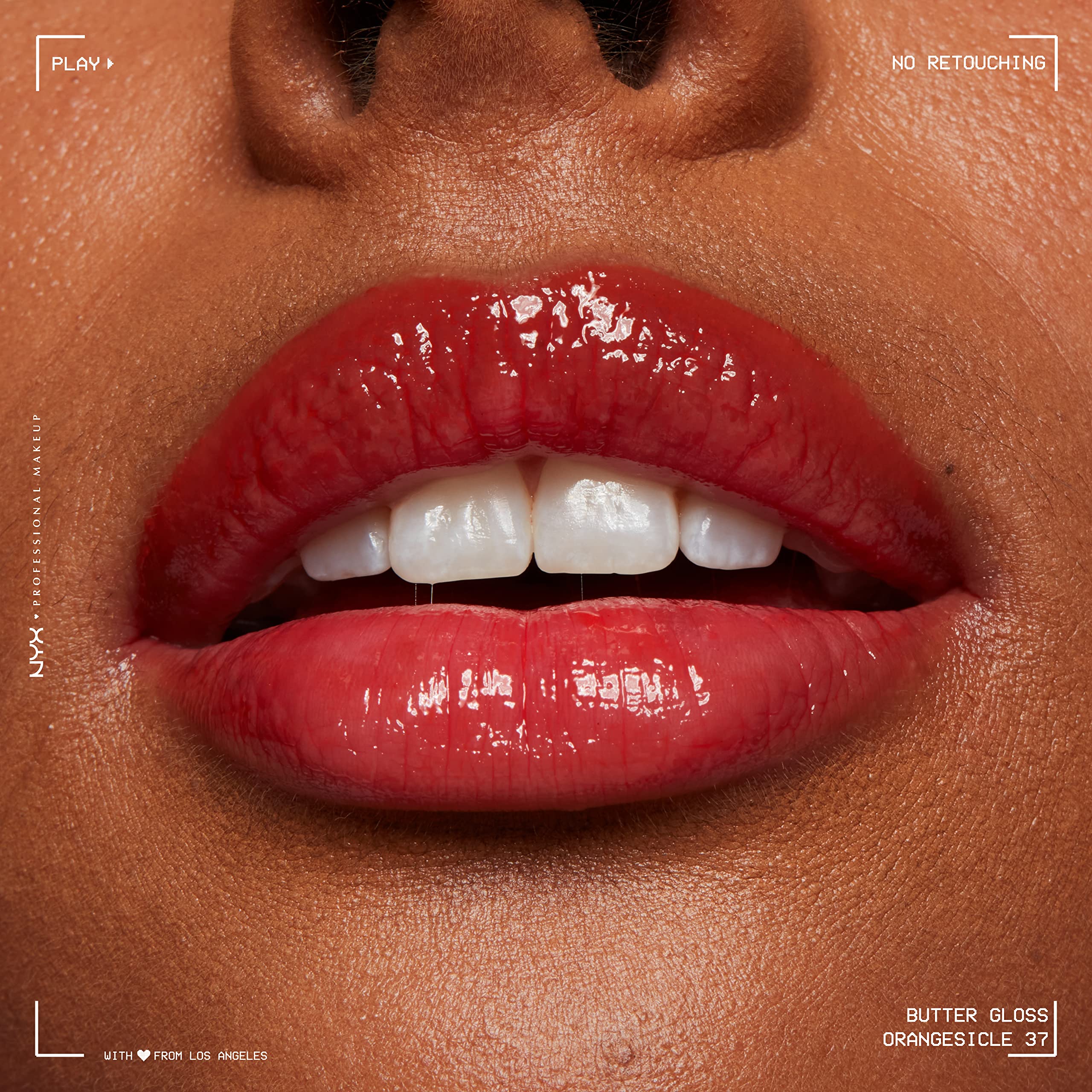 NYX Butter Gloss displayed with lipstick for enhanced shine