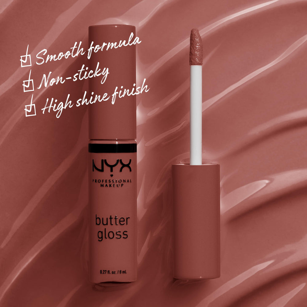 Close-up texture of NYX Praline reveals buttery smoothness for effortless color.