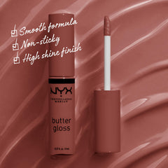 Close-up texture of NYX Praline reveals buttery smoothness for effortless color.