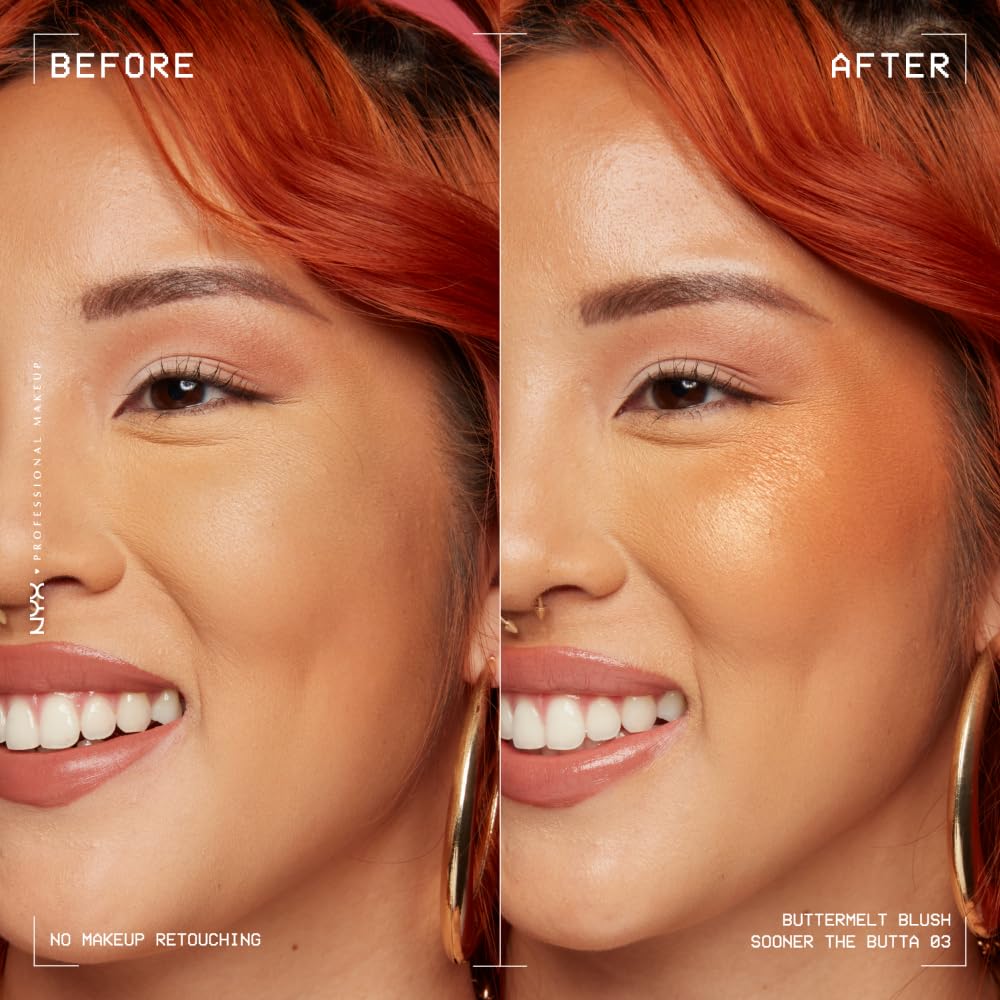 NYX Buttermelt Blush acabado mate suave para definición precisa