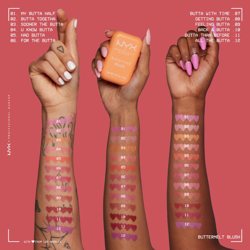 NYX Buttermelt Blush manteca de karite aporta nutrición y suavidad
