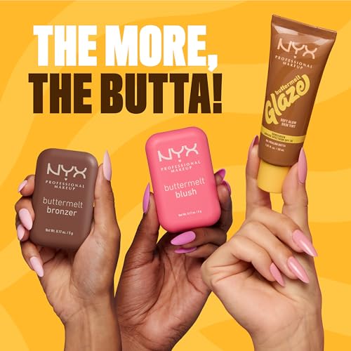 NYX Buttermelt Glaze, brillo natural para piel luminosa.