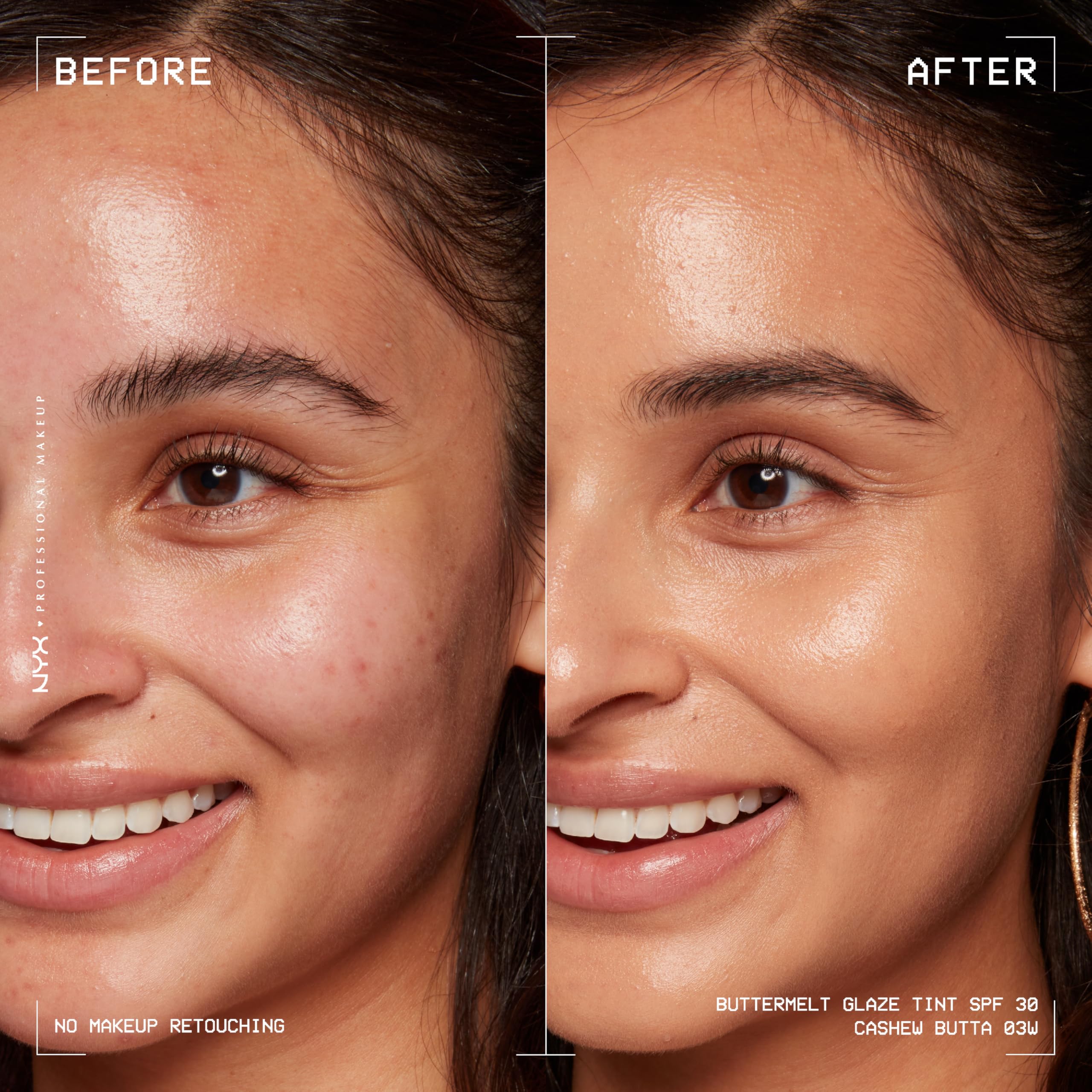 NYX Buttermelt Glaze, textura satinada para un look natural y luminosa.