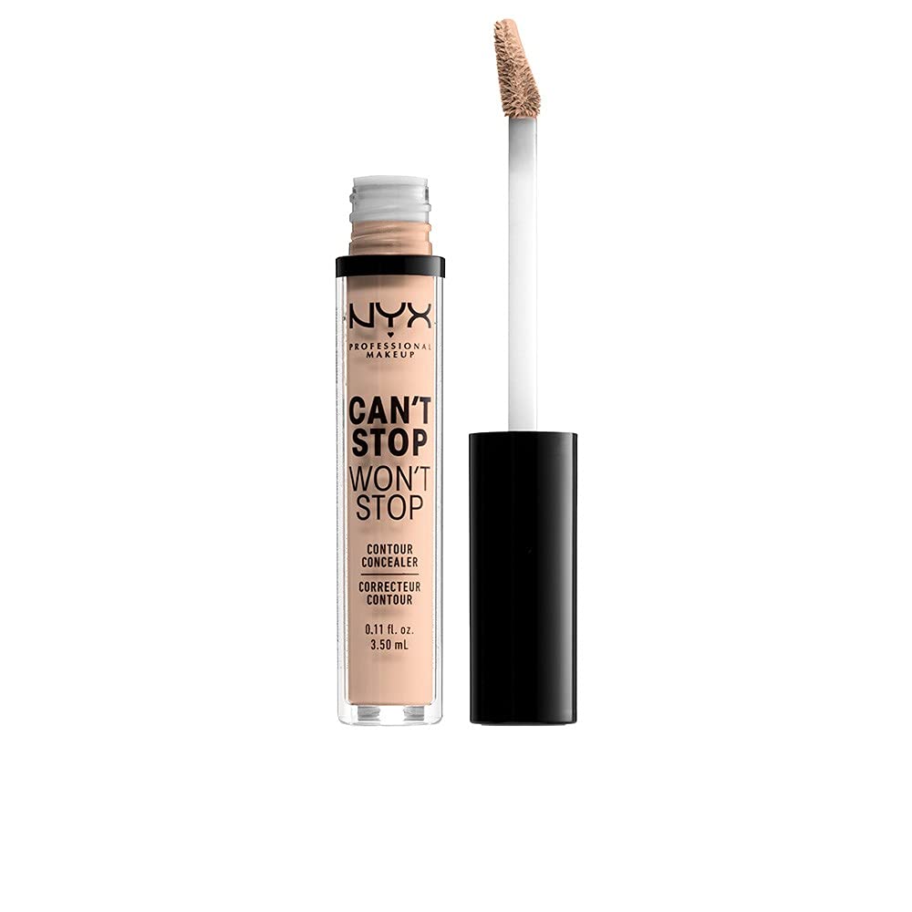 NYX Cant Stop Won't Stop Concealer in Alabaster, matte coverage and brightening under eyes
