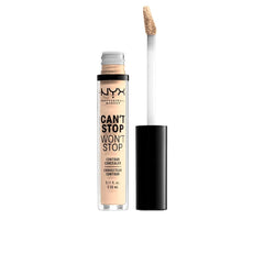 NYX Can't Stop Won't Stop Concealer in Pale, close-up of application for flawless matte coverage