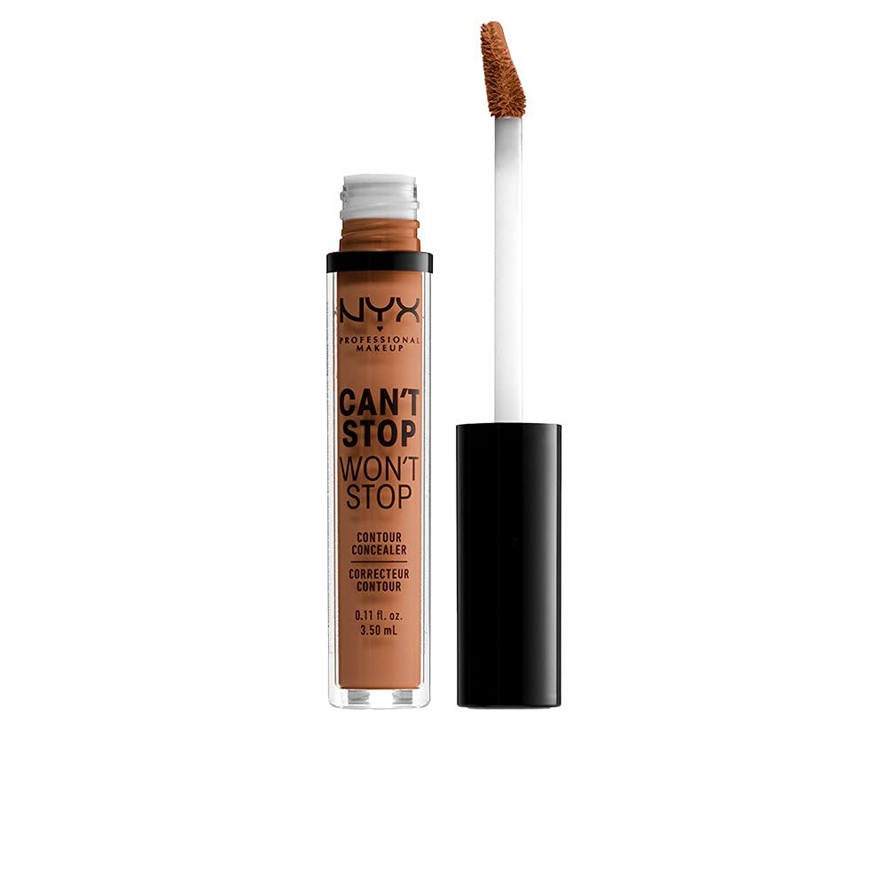 nyx cant-stop-wont-stop contour concealer mahogany for full coverage and precise contouring