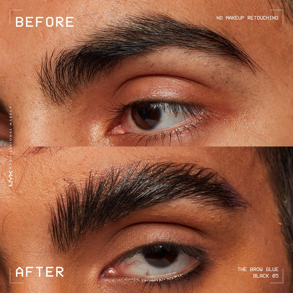 Acabado natural en cejas con tono negro