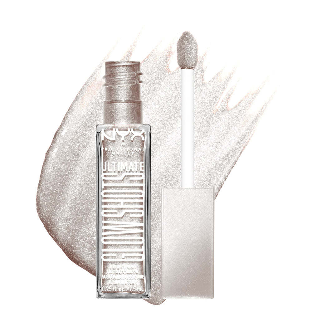NYX Come Thru Coconut glow on eyelids shows vibrant color payoff