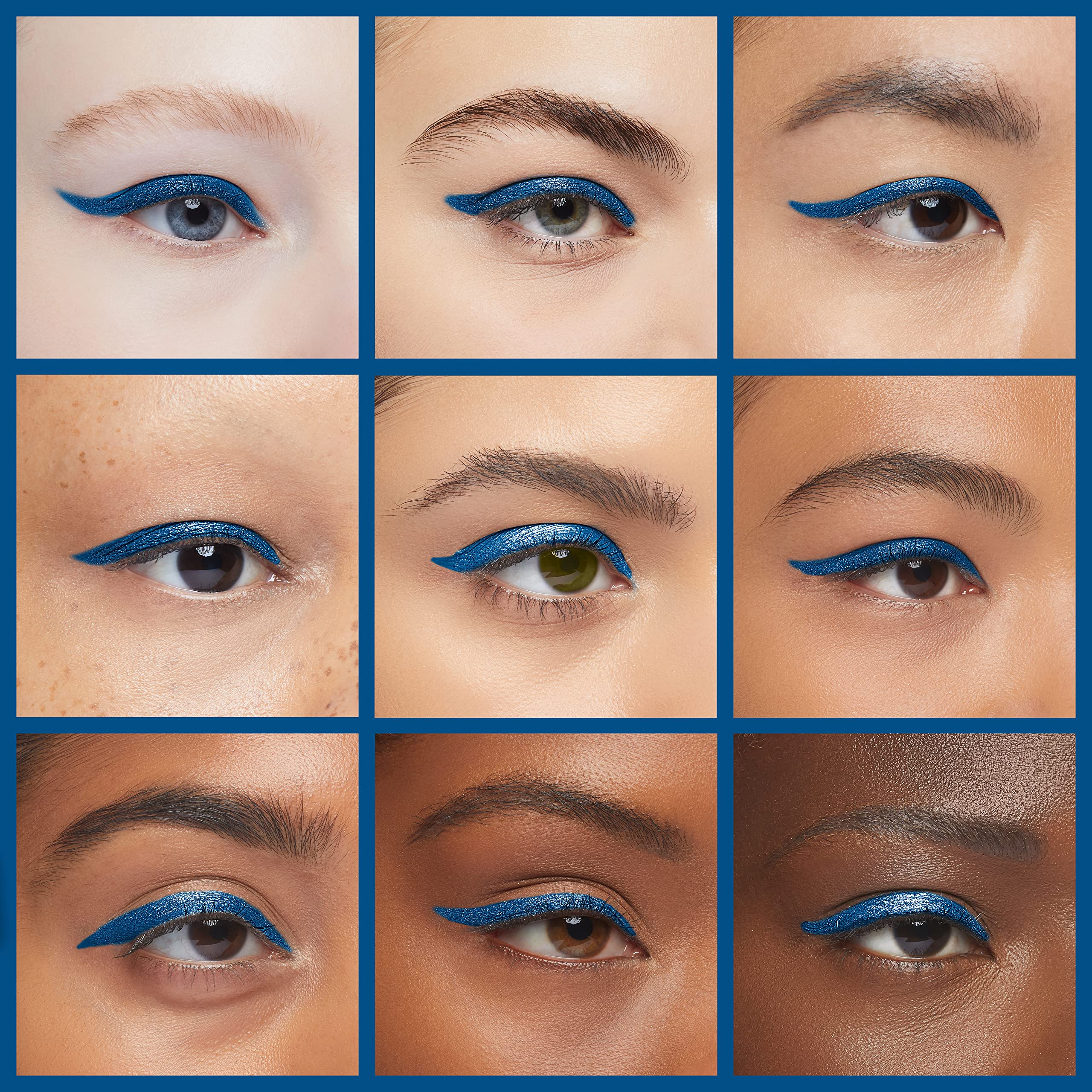 Aplicación suave NYX Gypsy Azul para delineado preciso.
