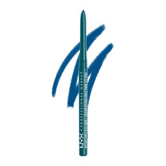 Delineador mecánico NYX Gypsy Azul, empaque compacto para retoques.