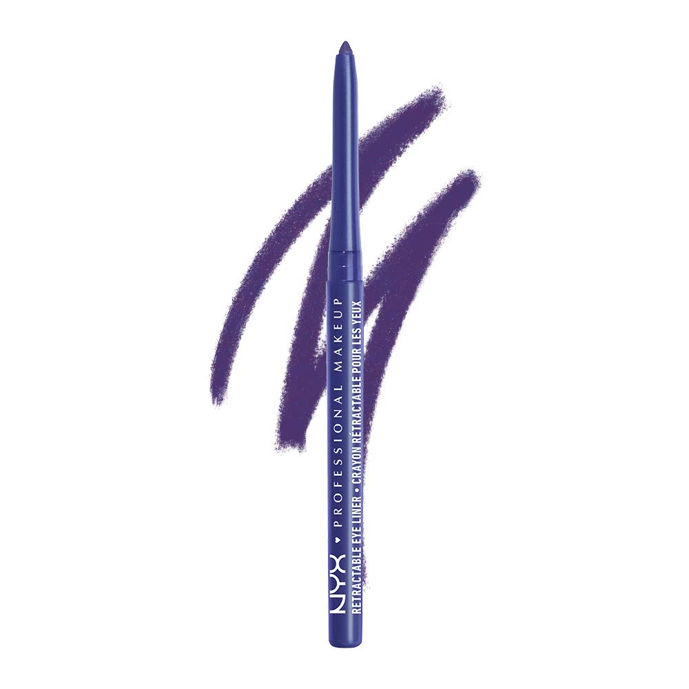Delineador mecánico NYX morado, pigmento intenso para un delineado definido y duradero.