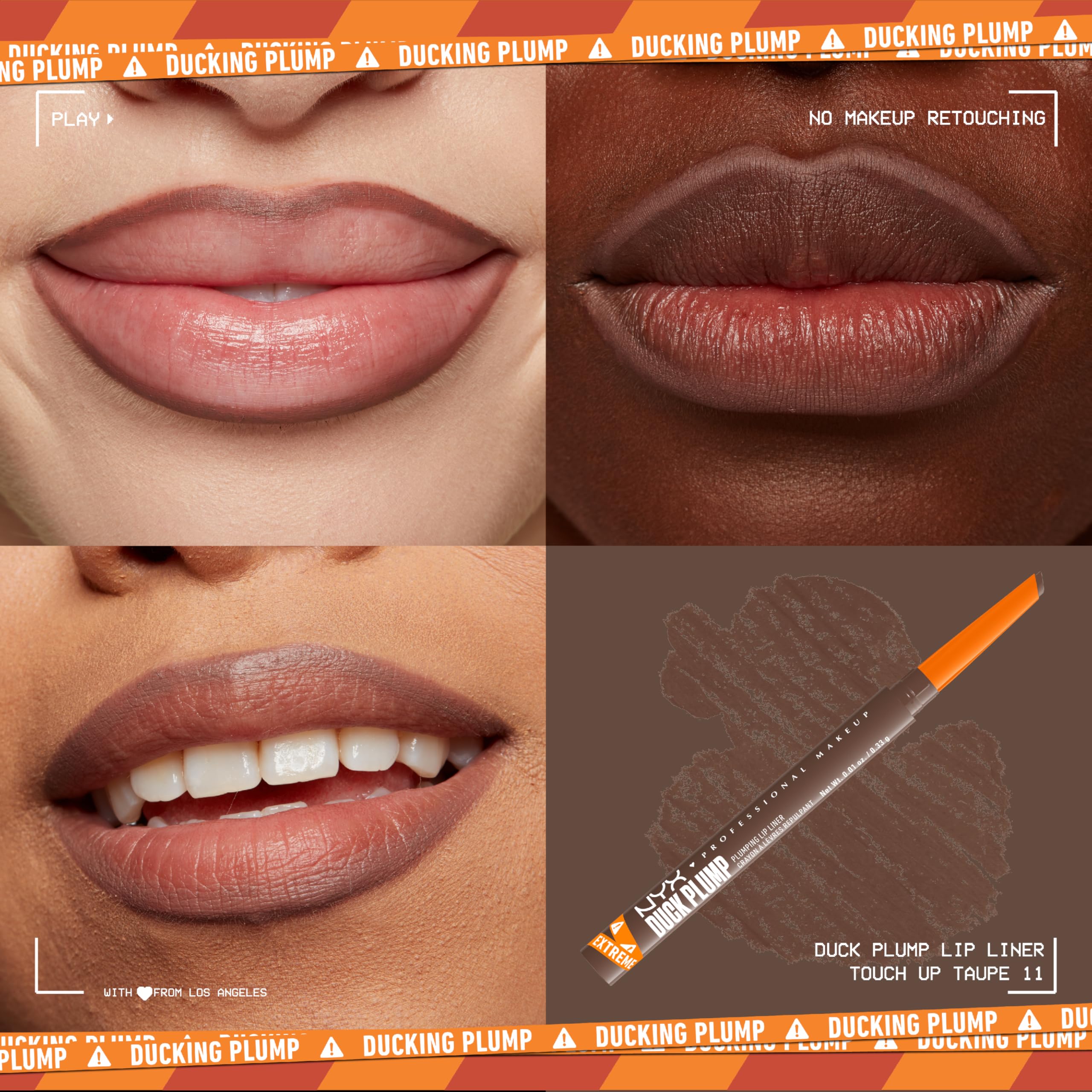 Delineador de labios NYX Duck Plump con punta doble para líneas limpias