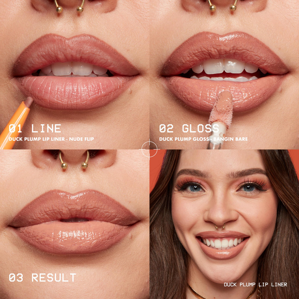 NYX Duck Plump delineador labial look diario suave y definido.