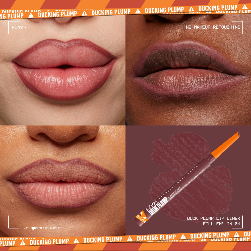 Delineador labial NYX Duck Plump, acabado mate y rosa suave para labios definidos