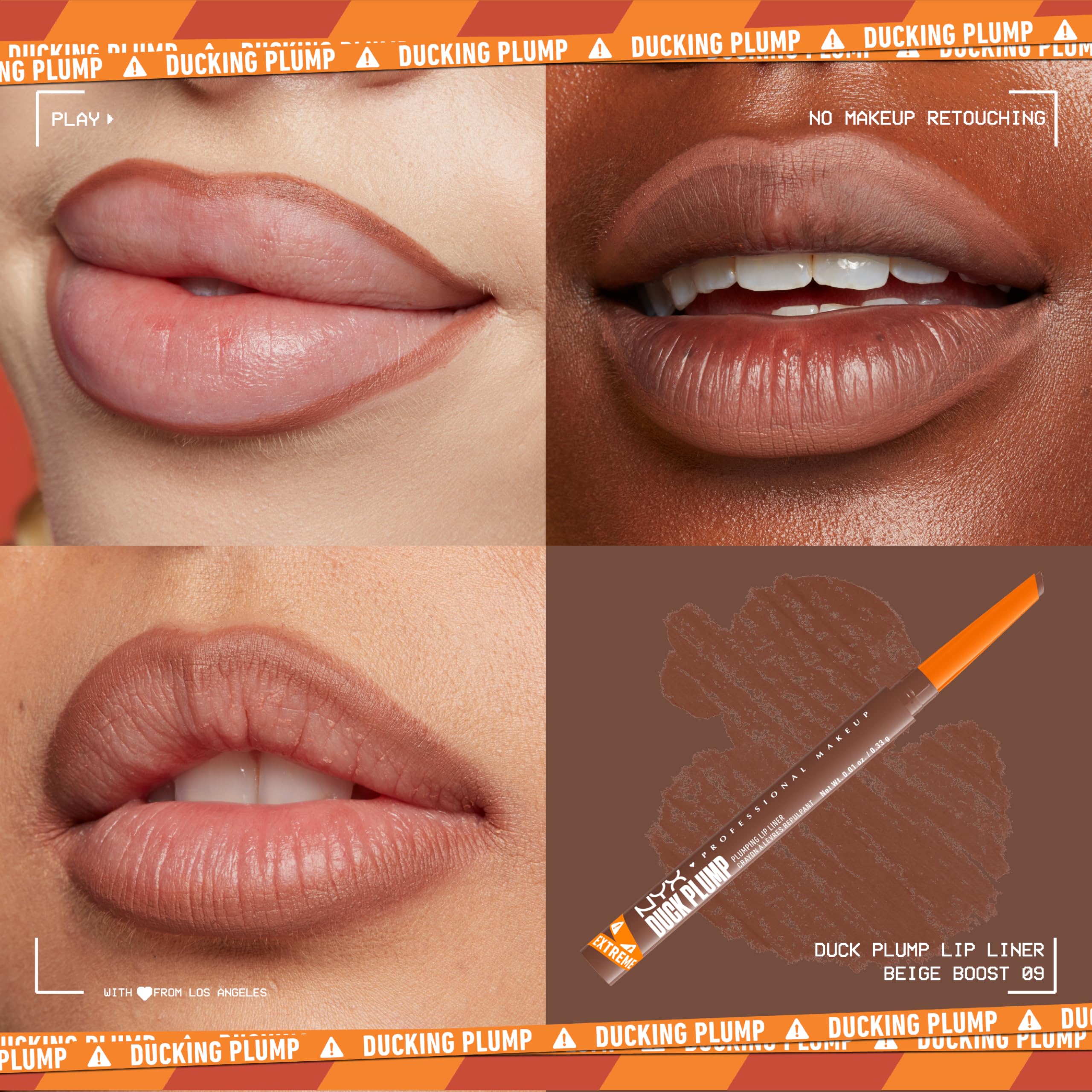 Duck Plump de NYX Professional Makeup perfilador labial en acción para contorno estable