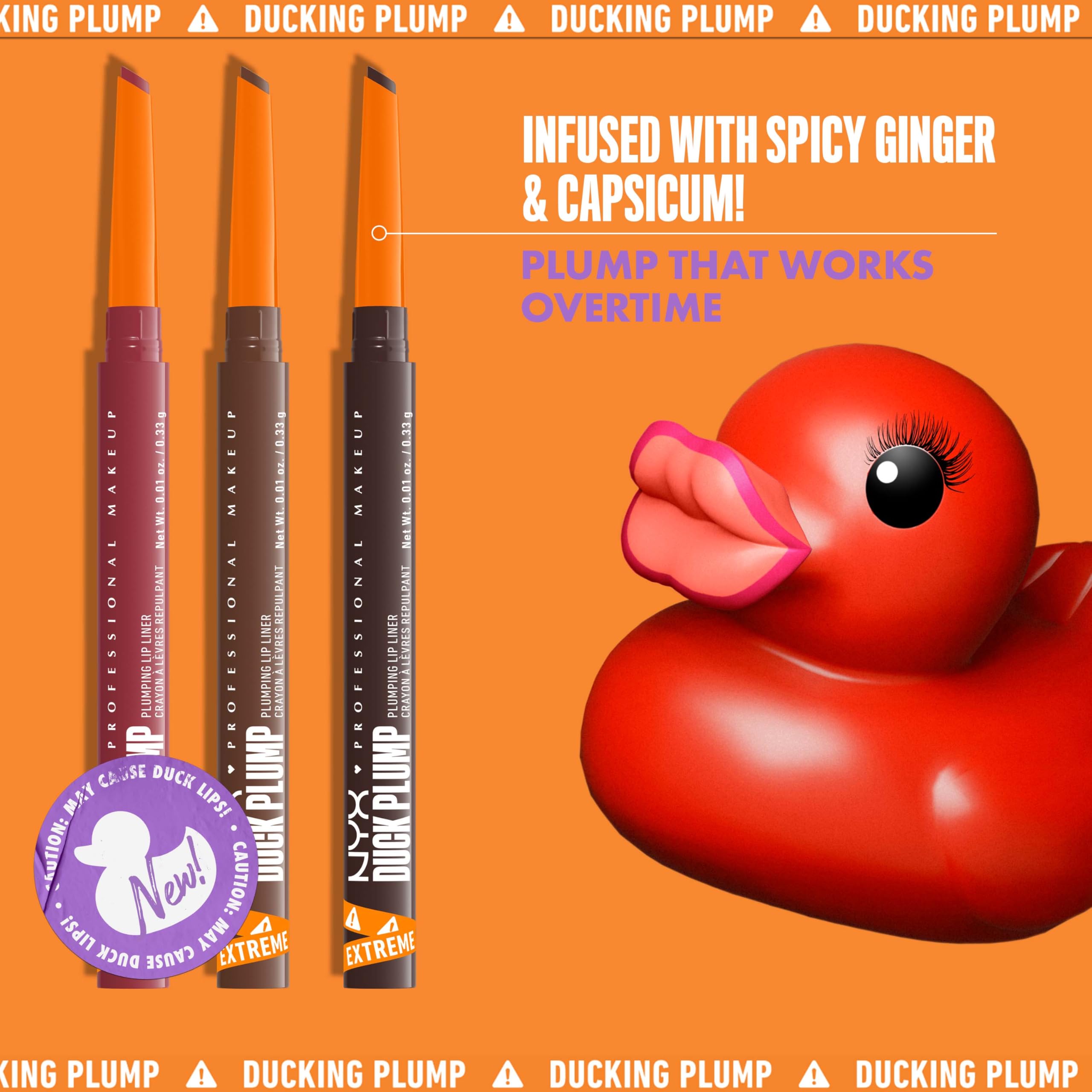 Delineador NYX Duck Plump Cocoa con borde doble para volumen y contorno