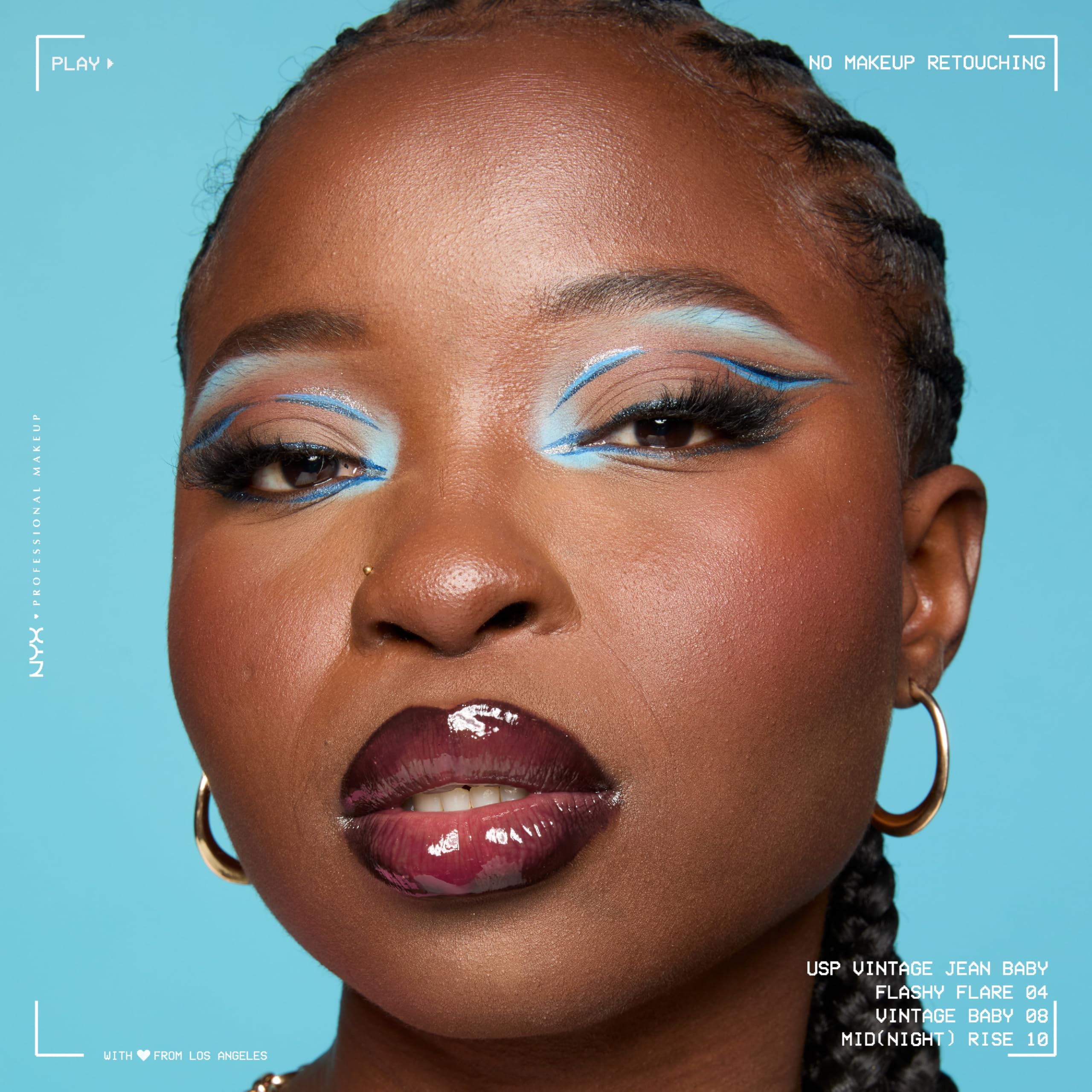 NYX Epic Ink Liner cat-eye look with dramatic finish