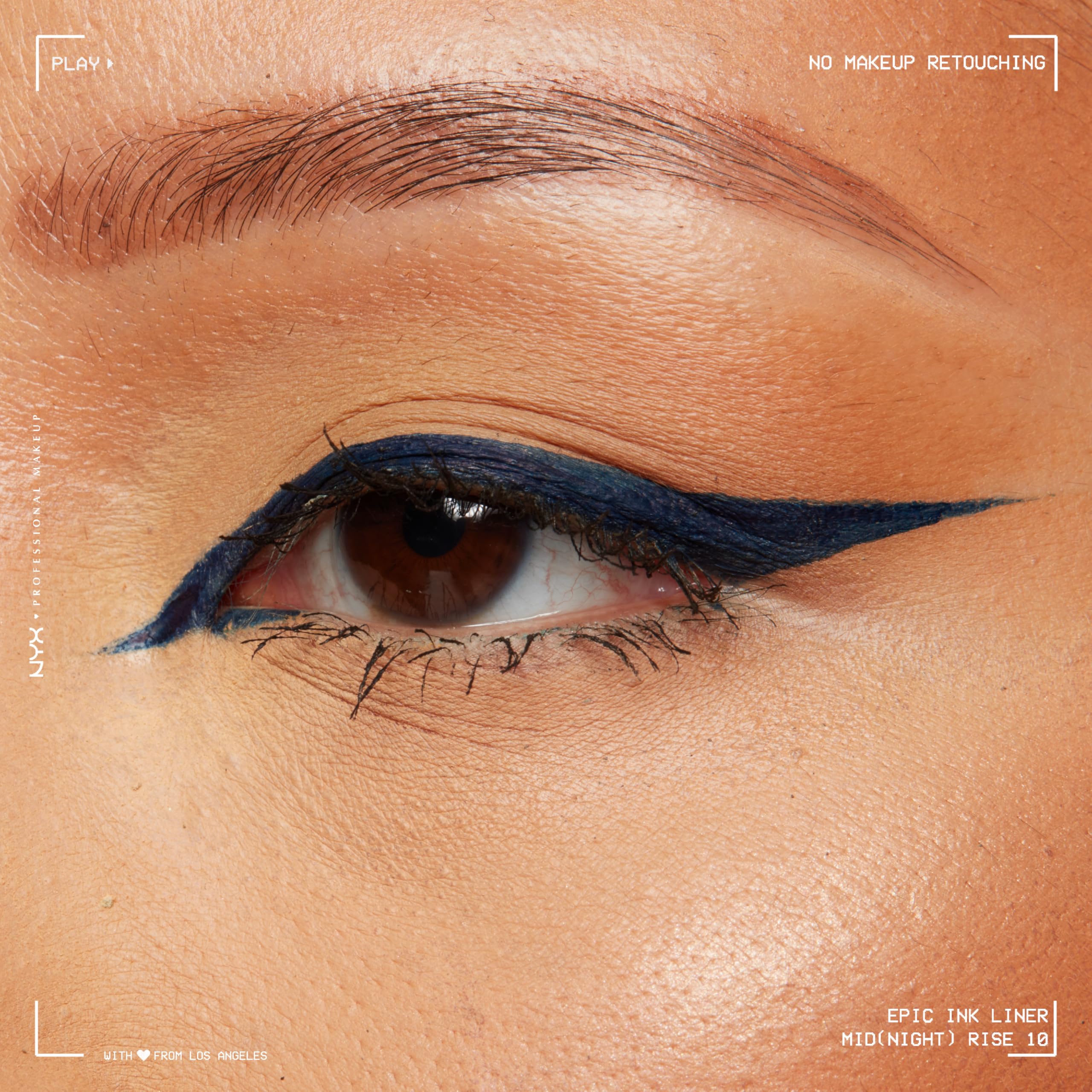 Denim-inspired shade of NYX Epic Ink Liner complements casual and dramatic looks