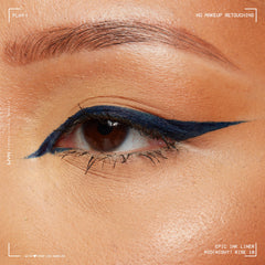 Denim-inspired shade of NYX Epic Ink Liner complements casual and dramatic looks