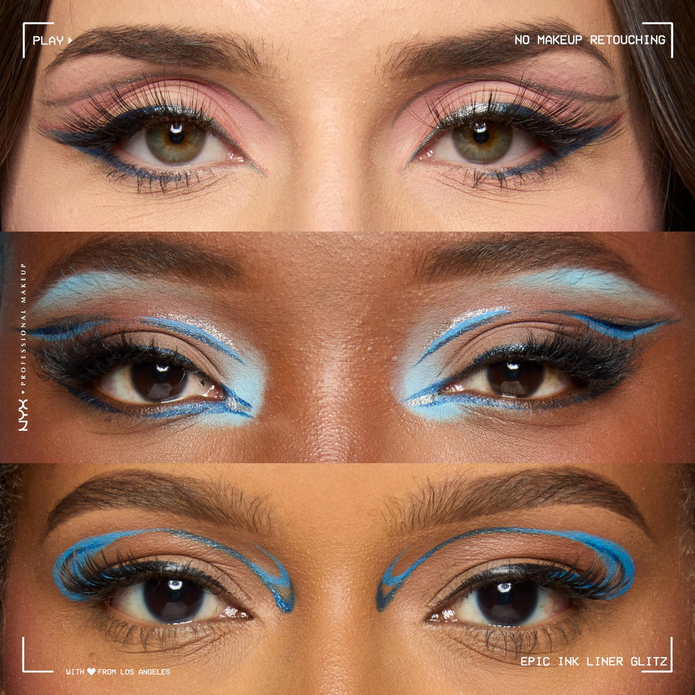 NYX Epic Ink Liner applying on eyelid for clean definition