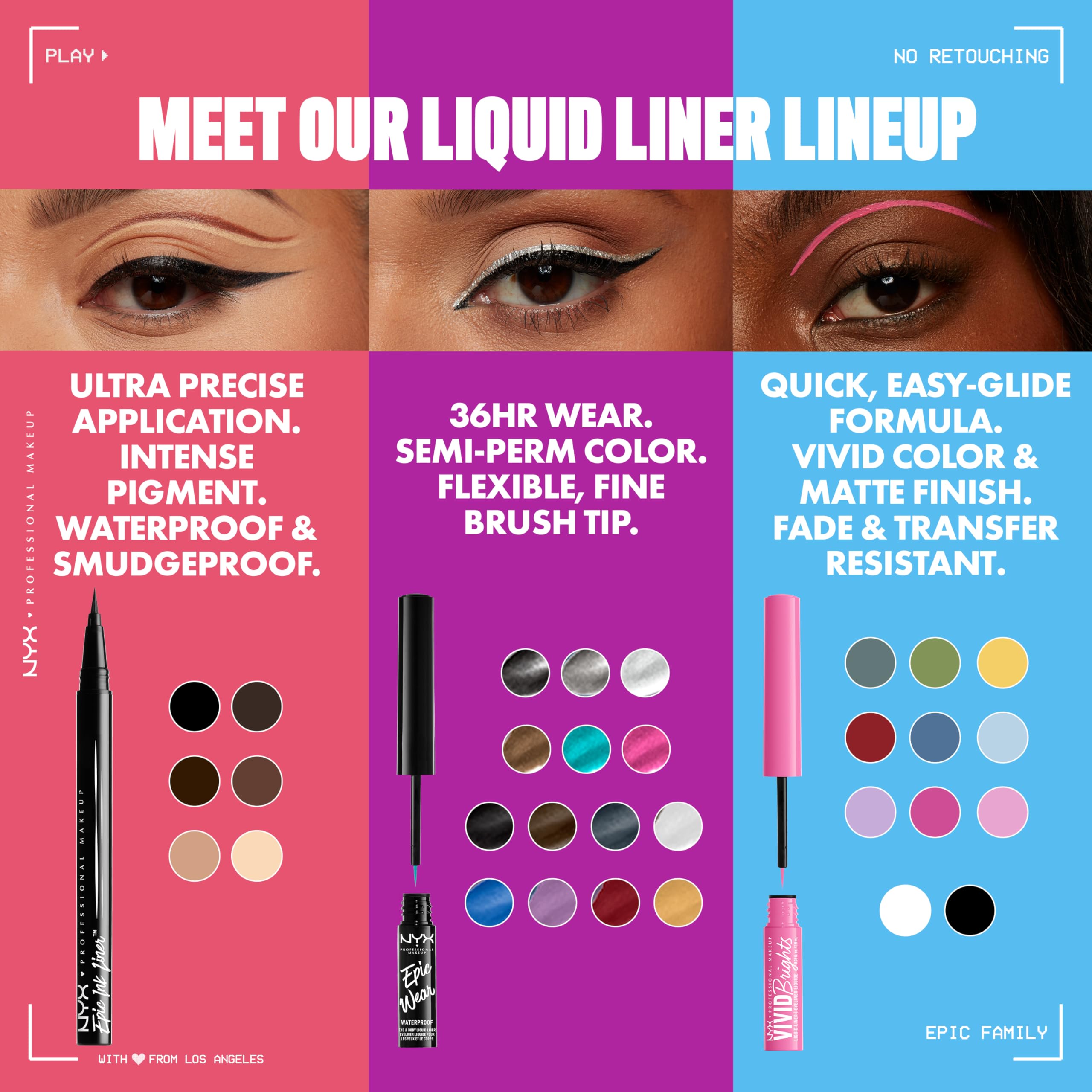 Nyx Epic Ink Liner larga duración para días activos