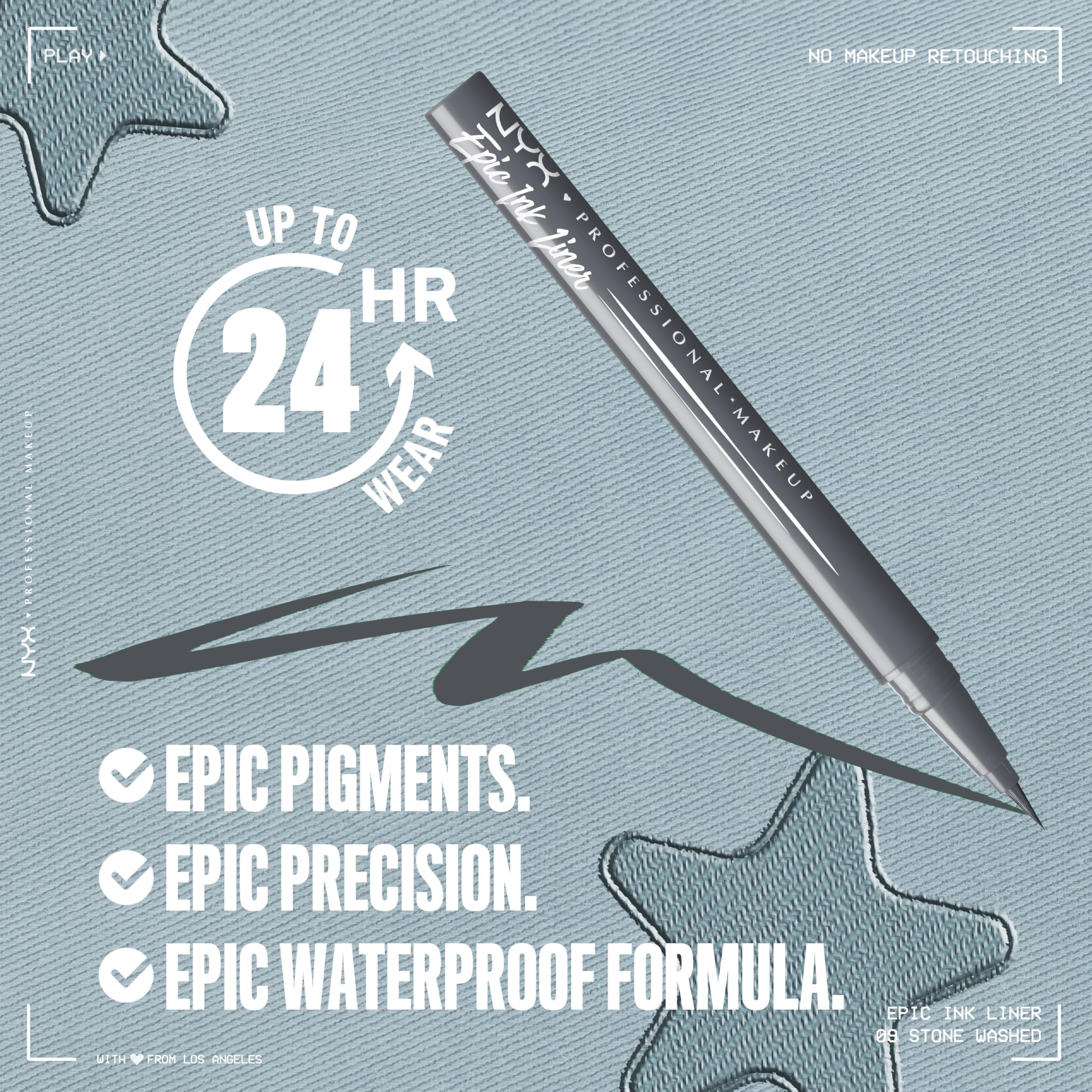NYX Epic Ink Liner precision tip close-up for easy one-stroke definition