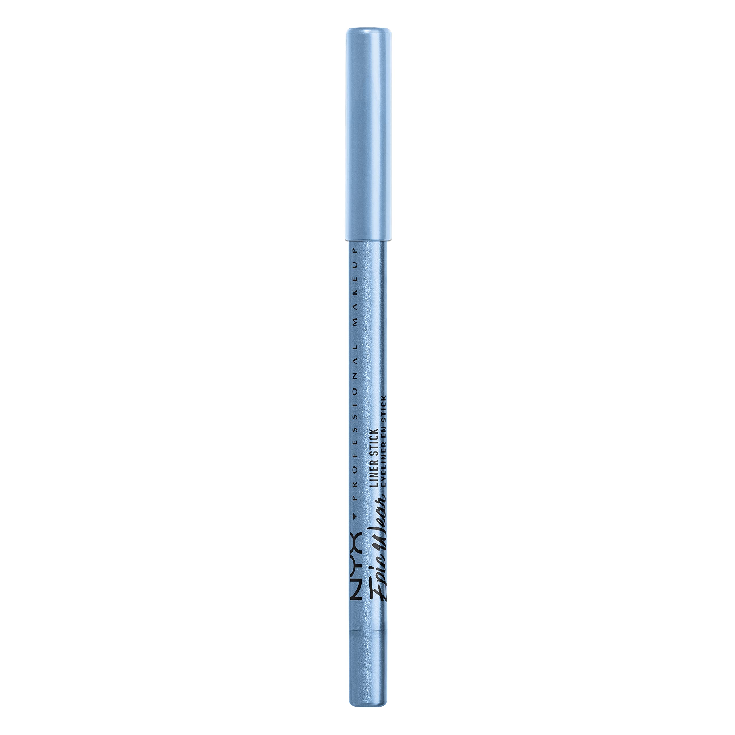 Delineador NYX Epic Wear Liner Stick Chill Blue, uso grafico para ojos de impacto.